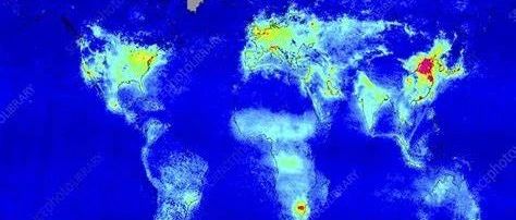 从卫星照片显示的二氧化氮排放看疫情对经济的影响